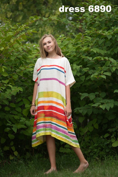 Coat of Many Striped Colors Dress (2102)